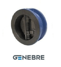 Клапан обратный двустворчатый GENEBRE 2401 20 DN300 PN16, корпус - GJL-250 (GG25), пластины - AISI316 (CF8М), уплотнение - NBR, М/Ф